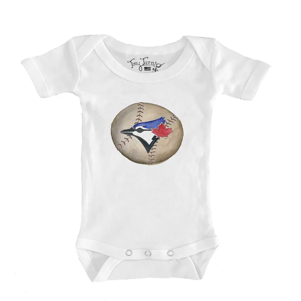 Lids Toronto Blue Jays Tiny Turnip Infant Baseball Flag Bodysuit - White