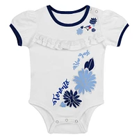 Infant  White Toronto Blue Jays Sweet Catcher 3-Piece Headband Skirt Set