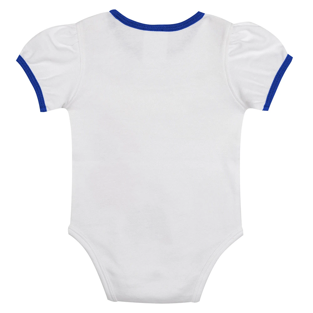 Infant  White Toronto Blue Jays Sweet Catcher 3-Piece Headband Skirt Set