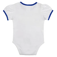 Infant  White Toronto Blue Jays Sweet Catcher 3-Piece Headband Skirt Set