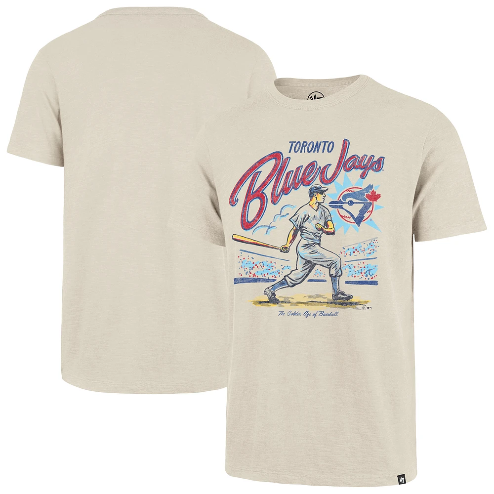 Men's '47 Cream Toronto Blue Jays Distressed Golden Age Scrum T-Shirt