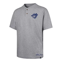 T-shirt Henley All Field Fifties '47 gris chiné pour homme des Blue Jays de Toronto
