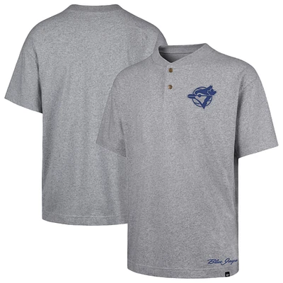T-shirt Henley All Field Fifties '47 gris chiné pour homme des Blue Jays de Toronto