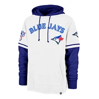 Men's '47  White/Royal Toronto Blue Jays Trifecta Shortstop Pullover Hoodie