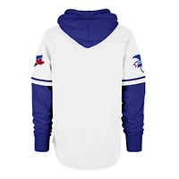 Men's '47  White/Royal Toronto Blue Jays Trifecta Shortstop Pullover Hoodie