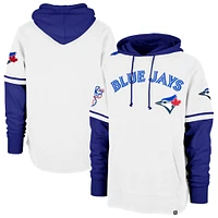 Men's '47  White/Royal Toronto Blue Jays Trifecta Shortstop Pullover Hoodie