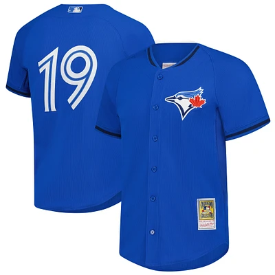Men's Mitchell & Ness Jose Bautista Blue Toronto Jays Authentic Batting Practice Jersey
