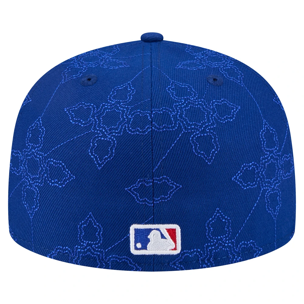 Men's New Era  Blue Toronto Jays Injection Pattern 59FIFTY Fitted Hat