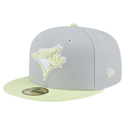 Casquette ajustée bicolore 59FIFTY pour homme New Era gris/vert clair Toronto Blue Jays Color Pack