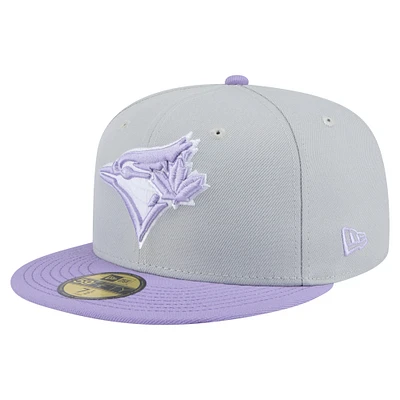 Men's New Era  Gray/Light Purple Toronto Blue Jays Color Pack Two-Tone 59FIFTY Fitted Hat