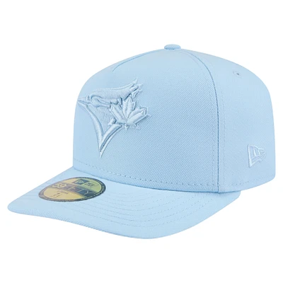 Men's New Era Light Blue Toronto Jays Color Pack Tonal A-Frame 59FIFTY Fitted Hat