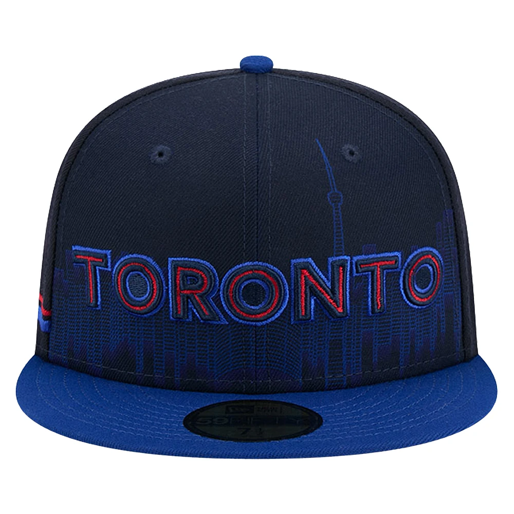 Casquette ajustée 59FIFTY City Connect Fan Pack des Blue Jays de Toronto New Era pour homme, bleu marine