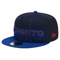 Casquette ajustée 59FIFTY City Connect Fan Pack des Blue Jays de Toronto New Era pour homme, bleu marine