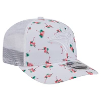 Men's New Era  White Toronto Blue Jays Flamingo Mesh Back 9SEVENTY Stretch-Snap Hat