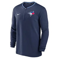 Men's Nike  Navy Toronto Blue Jays Authentic Collection Performance Quarter-Zip Pullover