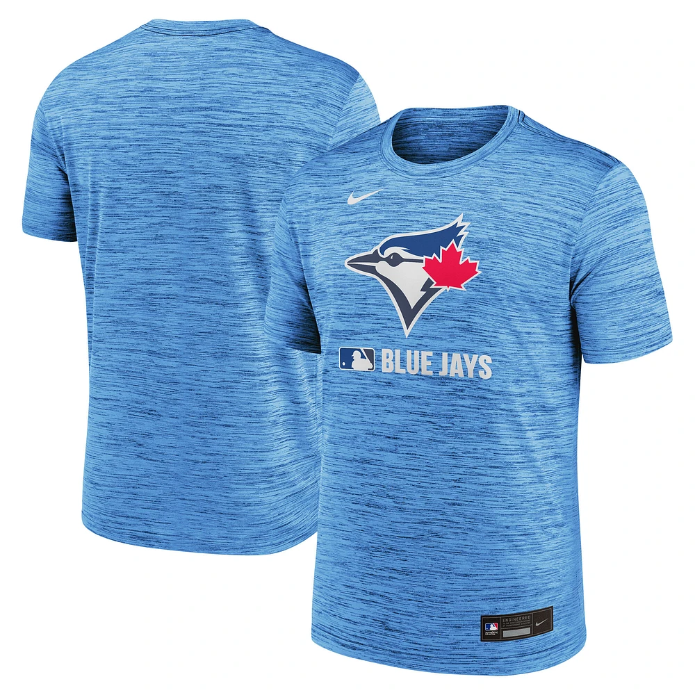 T-shirt Nike bleu poudre pour homme Toronto Blue Jays Authentic Collection Velocity Performance