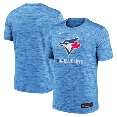T-shirt Nike bleu poudre pour homme Toronto Blue Jays Authentic Collection Velocity Performance