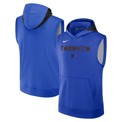 Men's Nike  Royal Toronto Blue Jays Authentic Collection City Connect Sleeveless Pullover Hoodie