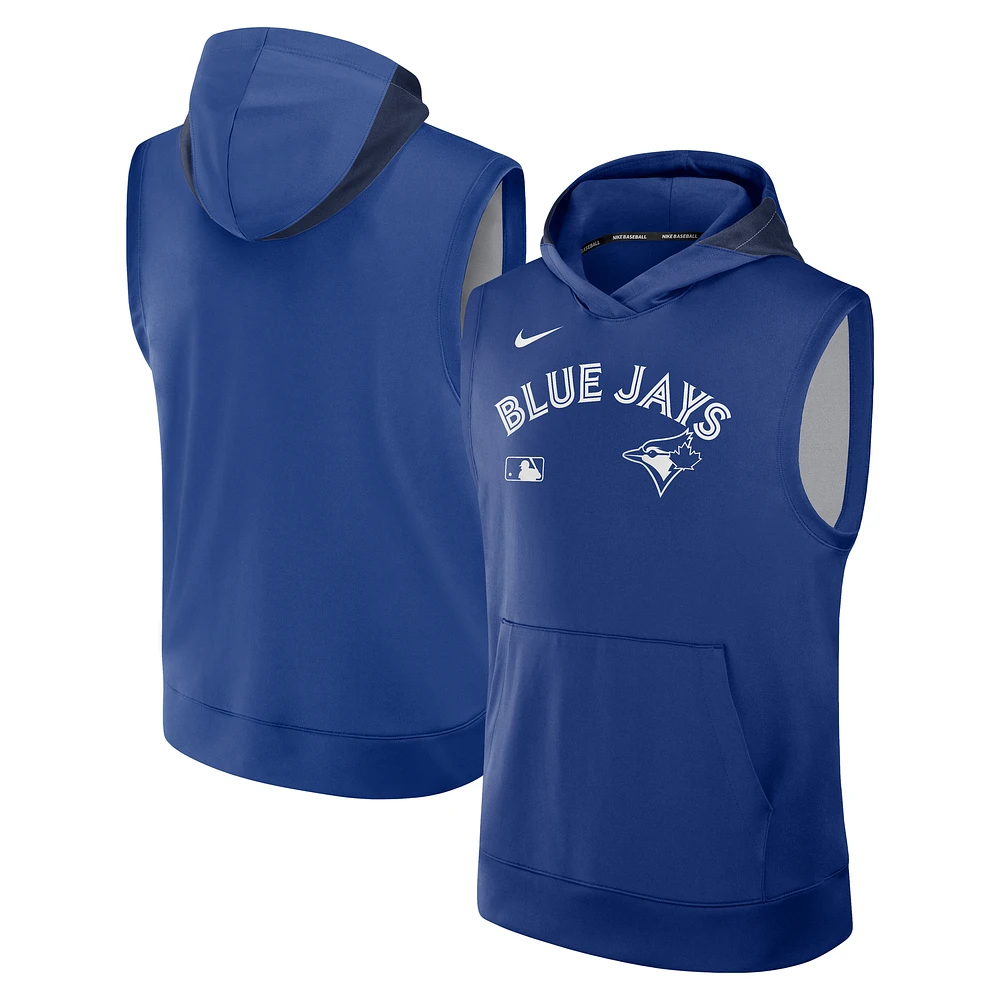 Men's Nike  Royal Toronto Blue Jays Authentic Collection Performance Sleeveless Pullover Hoodie