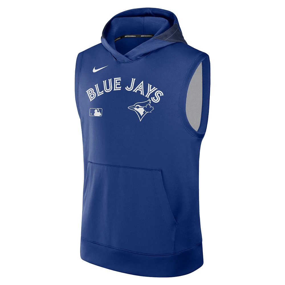 Men's Nike  Royal Toronto Blue Jays Authentic Collection Performance Sleeveless Pullover Hoodie