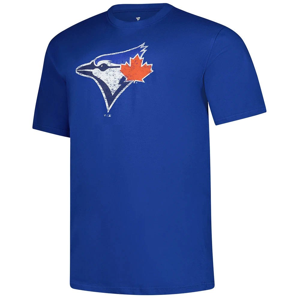 Men's Profile  Royal Toronto Blue Jays Big & Tall Distressed Logo T-Shirt