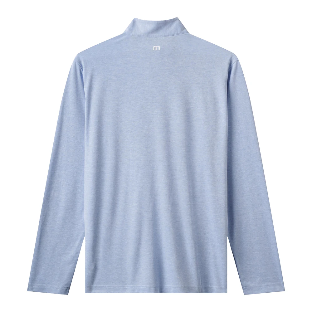 Pull à glissière quart de tour tri-blend bleu poudre TravisMathew des Blue Jays Toronto pour homme