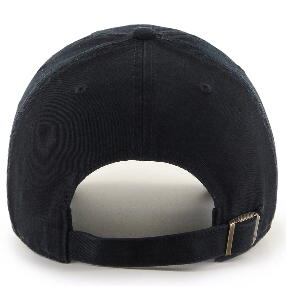 Men's '47 Black Toronto Blue Jays Tonal Clean Up Adjustable Hat