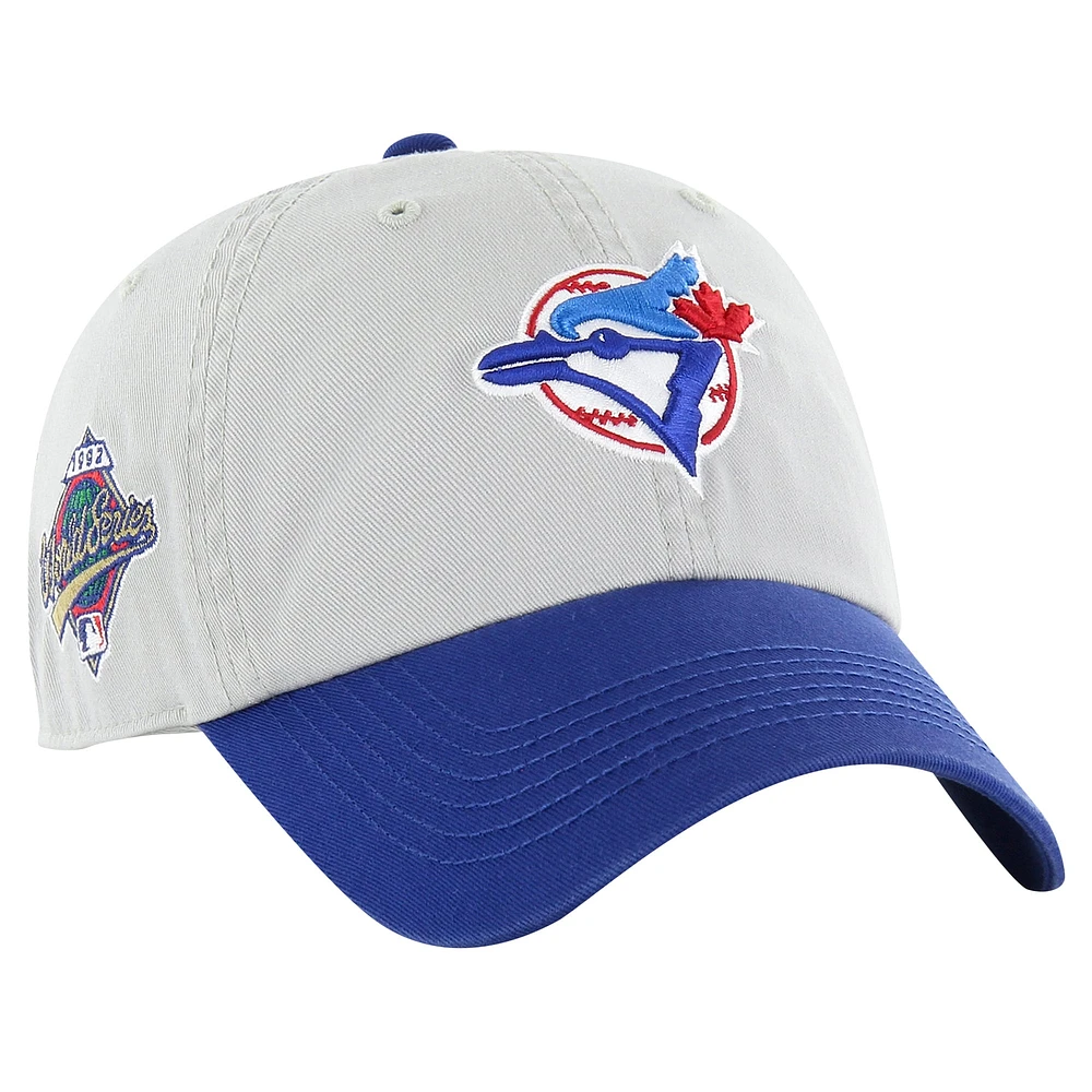 Men's '47 Gray/Royal Toronto Blue Jays Sure Shot Classic Franchise Fitted Hat