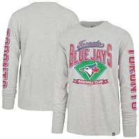 T-shirt à manches longues Fair Ball Franklin des Blue Jays de Toronto pour homme, gris, 1947