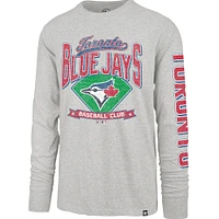 T-shirt à manches longues Fair Ball Franklin des Blue Jays de Toronto pour homme, gris, 1947