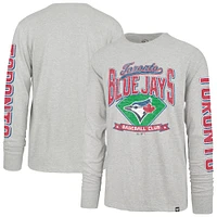 T-shirt à manches longues Fair Ball Franklin des Blue Jays de Toronto pour homme, gris, 1947
