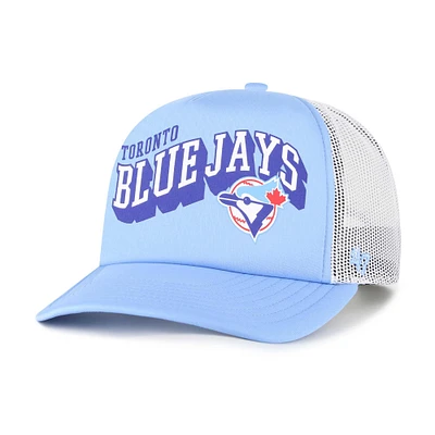 Men's '47 Light Blue Toronto Blue Jays Meander Foam Trucker Snapback Hat