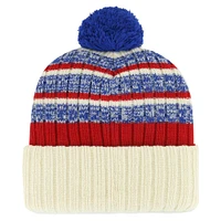 Bonnet en tricot à revers Tavern des Blue Jays de Toronto '47 naturel pour hommes avec pompon