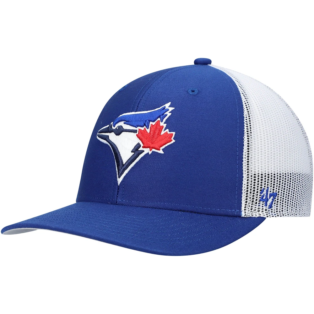 Men's '47 Royal/White Toronto Blue Jays Primary Logo Trucker Snapback Hat