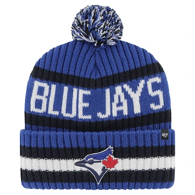 Bonnet en tricot à revers Bering '47 Royal Toronto Blue Jays pour hommes avec pompon