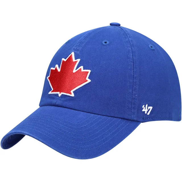 Lids Toronto Blue Jays New Era Youth Striped Cuffed Knit Hat with Pom -  Royal