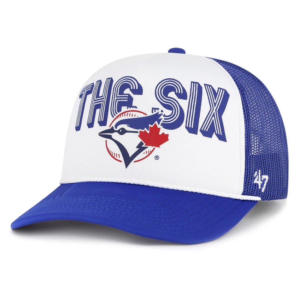 Casquette réglable de camionneur en mousse rétro région des Blue Jays de Toronto '47 pour hommes