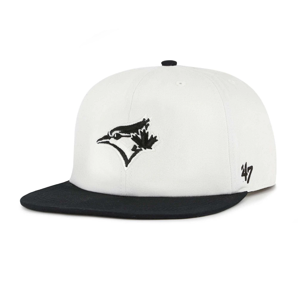 Casquette snapback blanche/noire « 47 » pour homme des Toronto Blue Jays Foundation