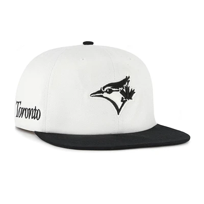 Casquette snapback blanche/noire « 47 » pour homme des Toronto Blue Jays Foundation