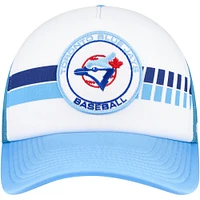 Men's '47 White/Powder Blue Toronto Blue Jays Cooperstown Collection Wax Pack Express Trucker Adjustable Hat