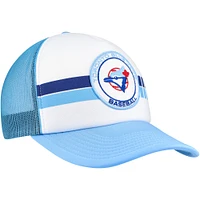 Men's '47 White/Powder Blue Toronto Blue Jays Cooperstown Collection Wax Pack Express Trucker Adjustable Hat