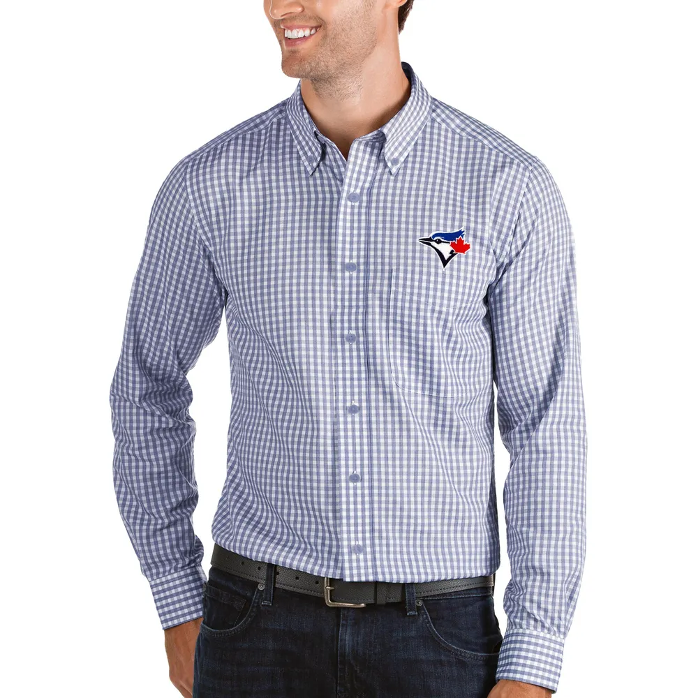 Lids Toronto Blue Jays Antigua Structure Button-Down Long Sleeve Shirt -  Royal/White