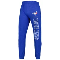 Ensemble à capuchon et pantalon de jogging Concepts Sport Heather Royal/Heather Charcoal Toronto Blue Jays pour hommes