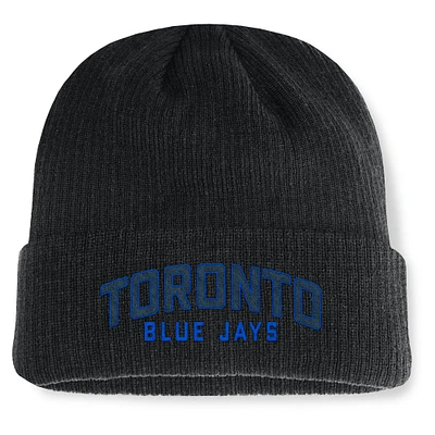 Bonnet en tricot à revers Andee des Blue Jays de Toronto Fanatics pour hommes, noir