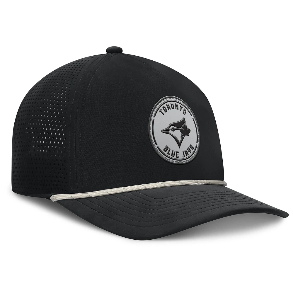 Casquette ajustable en forme de A pour homme Fanatics Black Toronto Blue Jays Signature