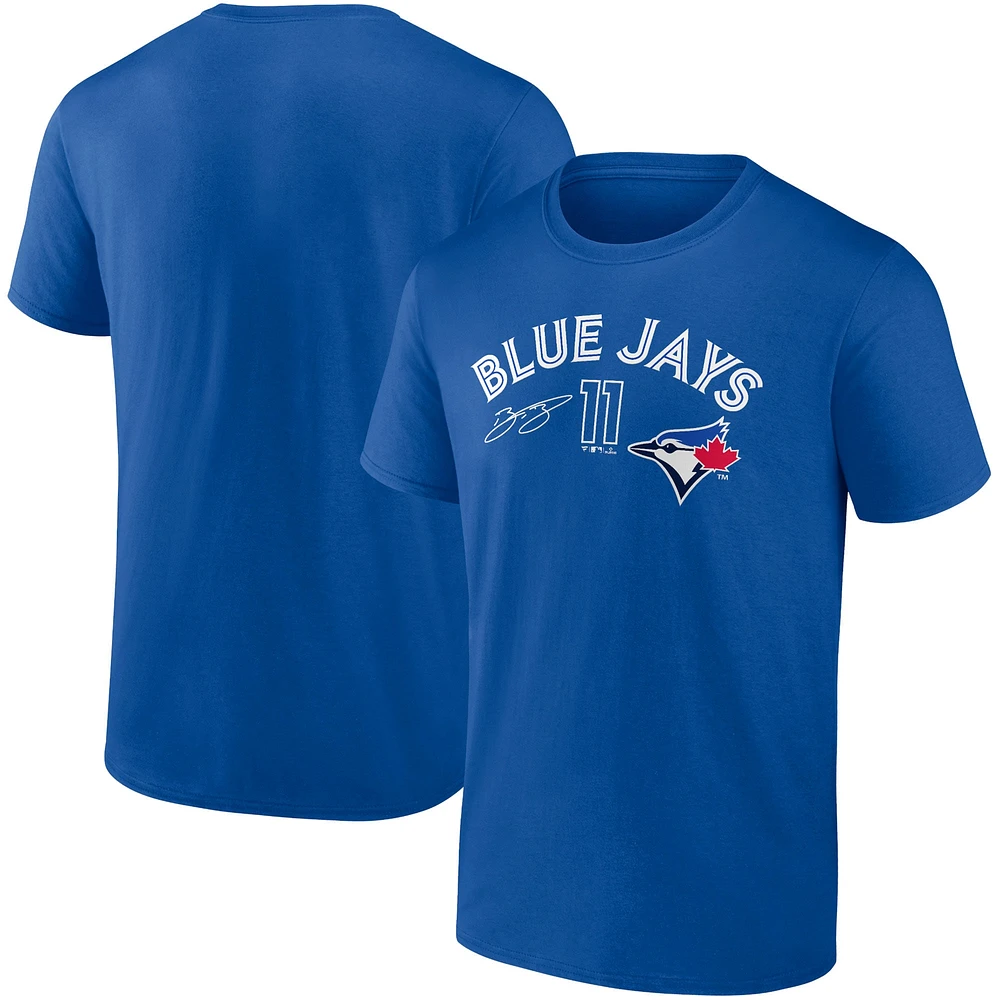 T-shirt avec nom et numéro de joueur Fanatics Bo Bichette Royal Toronto Blue Jays pour hommes