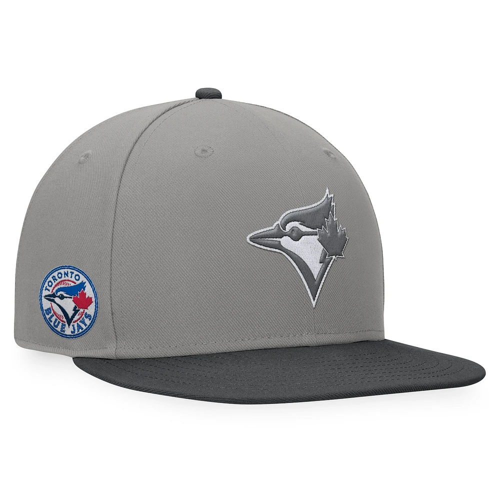 Casquette Snapback Ace des Blue Jays de Toronto Fanatics anthracite pour hommes