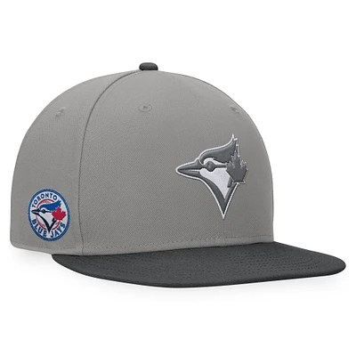 Men's Fanatics Gray/Charcoal Toronto Blue Jays Ace Snapback Hat