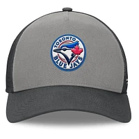 Men's Fanatics Gray/Graphite Toronto Blue Jays A-Frame Trucker Adjustable Hat