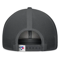 Men's Fanatics Gray/Graphite Toronto Blue Jays A-Frame Trucker Adjustable Hat